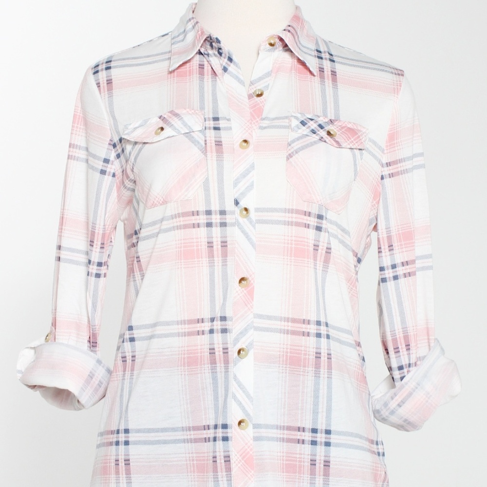 Passport Roll Sleeve Plaid Shirt